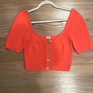 Aritzia crop knit top